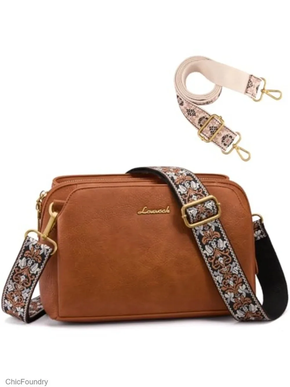 Small Travel Crossbody Bag with RFID Anti Theft and 2 Adjustable Straps